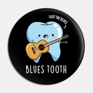 Blues Tooth Cute Dental Music Pun Pin