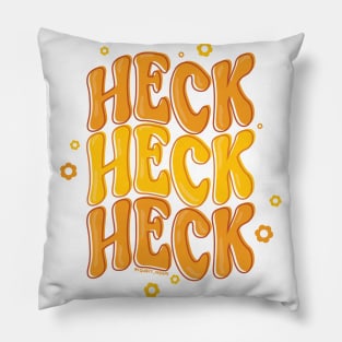 Triple Heck (Retro Yellow) Pillow