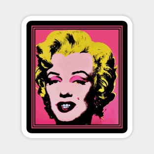 Marilyn Monroe Abstract Warhol Style Sketch Print Magnet