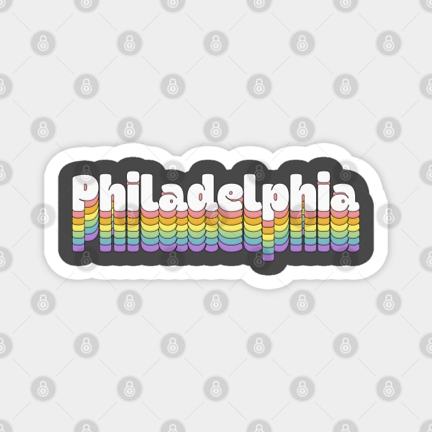 Philadelphia  // Retro Typography Design Magnet by DankFutura