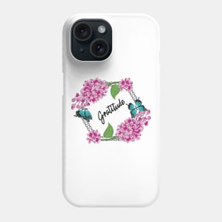 Gratitude - Lilacs And Butterflies Phone Case