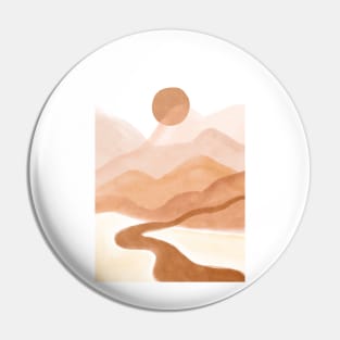 Dreamy mountain sun landscape Pin