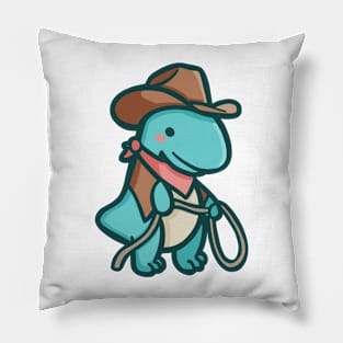 Cute cowboy T-Rex, country Dino, Dinosaur Pillow