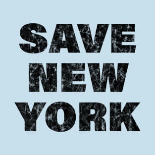 Save New York | Black Distressed Print T-Shirt