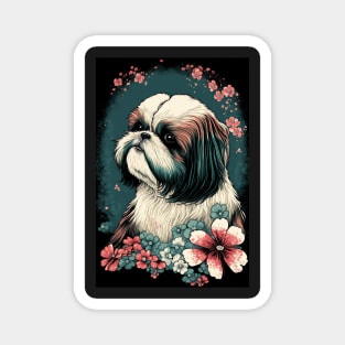 Super Cute Shih Tzu Portrait - Japanese style Magnet