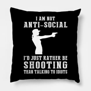 Aiming for Fun - Embrace the Shooting Humor! Pillow