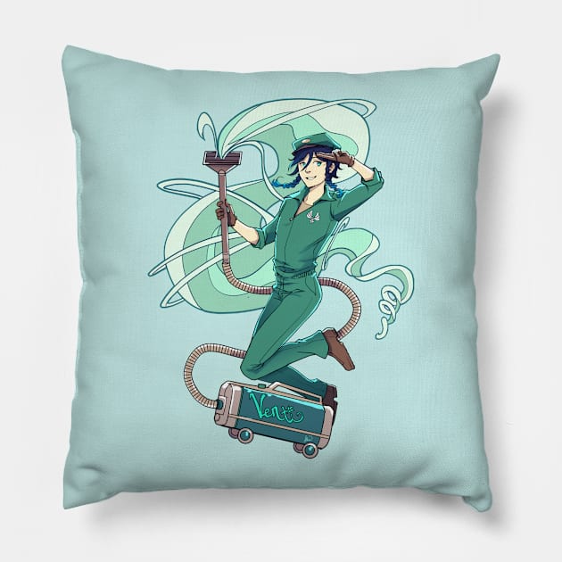 Venti Cleaning Service Pillow by Ammosart