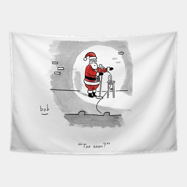 Santa Stand-Up Tapestry by bobeckstein