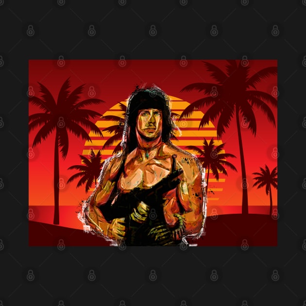 rambo pop art by PrintstaBee