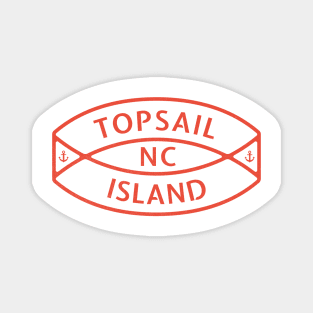 Topsail Island, NC Summertime Vacationing Anchor Ring Magnet