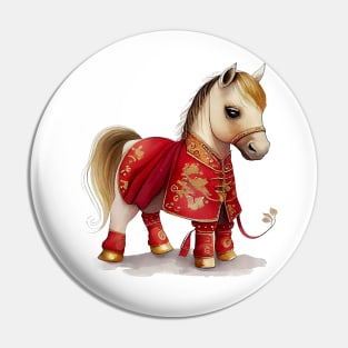 Watercolor Chinese Zodiac Year of the Horse Pin