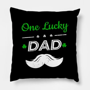 One Lucky Dad Vintage St Patrick Day Gift Pillow