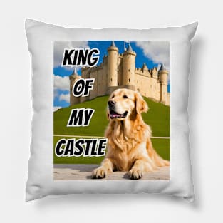 King of My Castle Golden Retriever Pillow