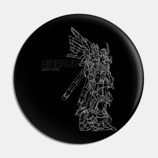 Sinanju on White Line Pin by CoretanVector