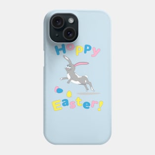 Hoppy Easter! Happy Easter Bunny with Decorated Eggs Phone Case