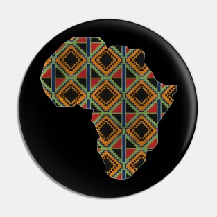 Kente Pattern, Africa Map, Ghana Style Pin