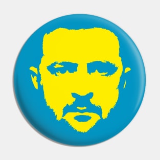 Zelensky - Ukrainian Freedom Portrait (print on blue only!) Pin