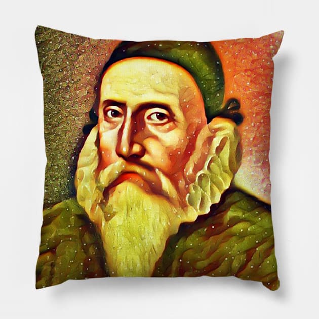 John Dee snow Portrait | John Dee Artwork 15 Pillow by JustLit