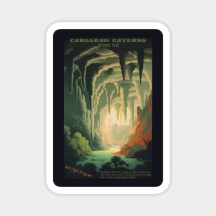 Carlsbad Caverns National Park Vintage Travel  Poster Magnet