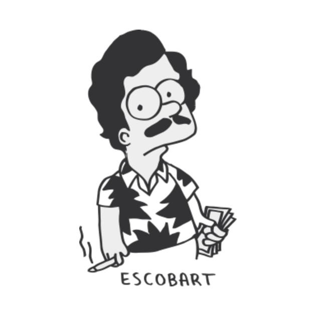 pablo escobart bart simpson crewneck sweatshirt pablo escobart bart simpson crewneck sweatshirt