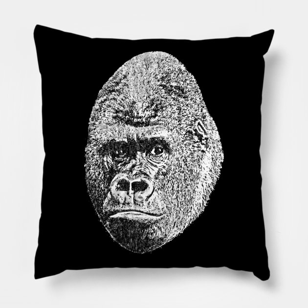 Gorilla Herbivore Vegan T-Shirt, Excellent Gift Tee For animal lover, Vegetarian Women and Men Pillow by junghc1