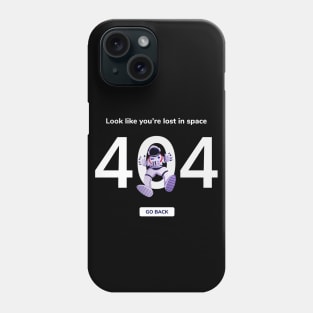 Astronaut or spacemen character wearing space suit 404 Error lost in Space Phone Case