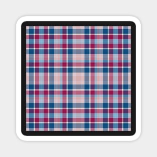 Plaid Blue-Pink Magnet