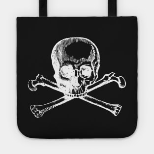 Pirate Skull and Crossbones in white - AVAST! Tote