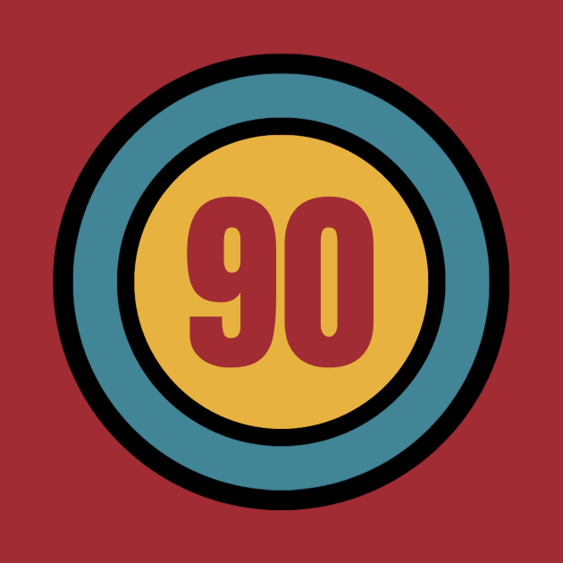 The number 90 - ninety - ninetieth - 90th by Siren Seventy One