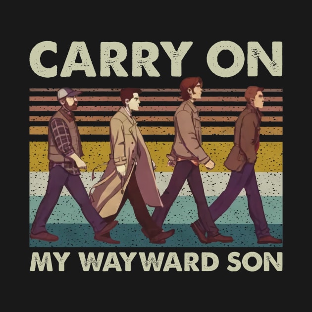 Supernatural Carry On My Wayward Son Vintage by Den Tbd