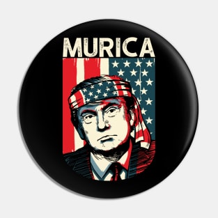 4th of July Trump Murica Merica USA Independence Day Pin