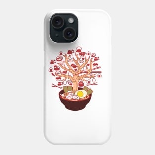 Ramen Tree Illustration Phone Case