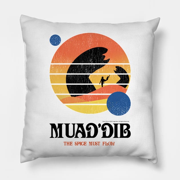 Muaddib, The Spice Must Flow, Vintage Arrakis Pillow by Dream Artworks