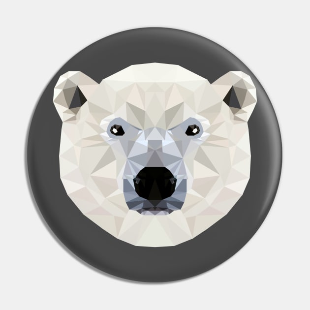 Low Poly Polar Bear Pin by SchaubDesign