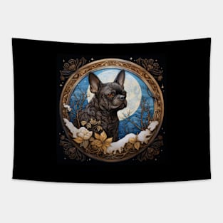 French Bulldog Illustration Tapestry