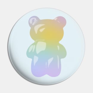 Pastel Rainbow Gummy Bear Candy Pin