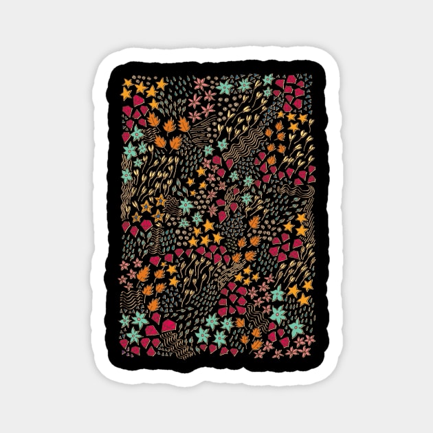 Colorful diamonds, stars & symbols Magnet by zeljkica