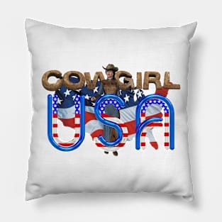 Cowgirl USA Pillow