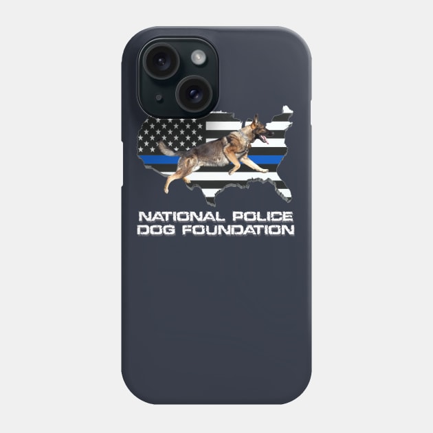 NPDF and blue stripe Phone Case by National Police Dog Foundation