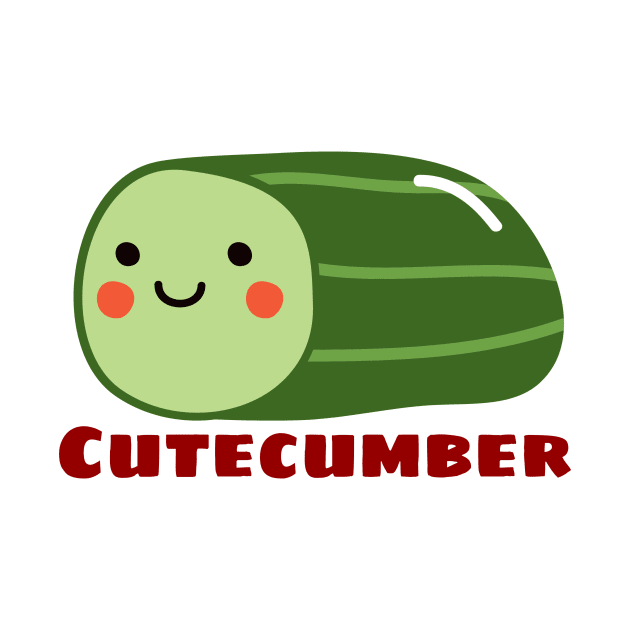 Cutecumber - Cute Cucumber Pun by Allthingspunny