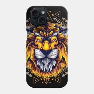 lion face head portrait Phone Case