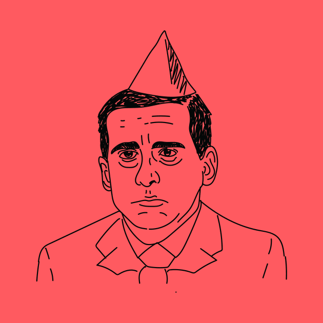 Michael Scott with Party Hat by FalconArt