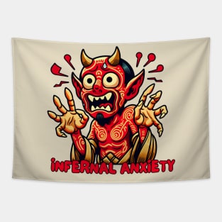 Anxiety devil Tapestry