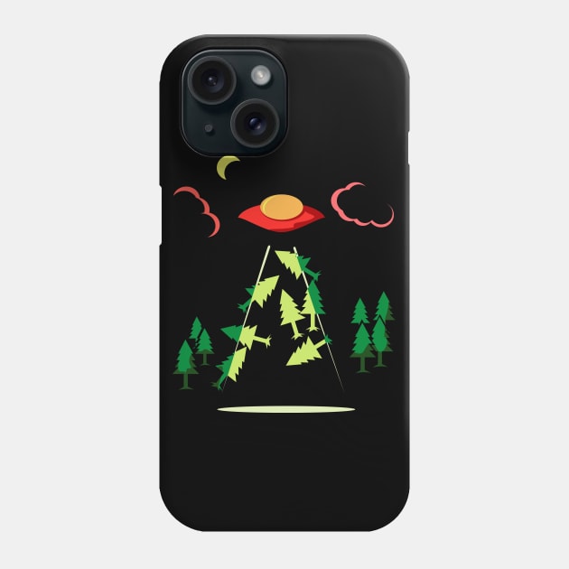 Alien steal the Christmas tree Phone Case by osvaldoport76