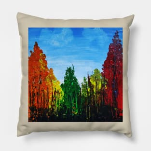 Rainbow Forest Pillow