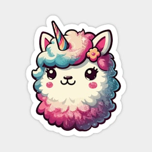 Kawaii rainbow llamacorn unicorn llama Magnet