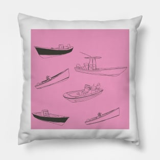 Panga Boats Pink with Black Pillow