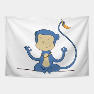 Zen Funky Monkey Tapestry