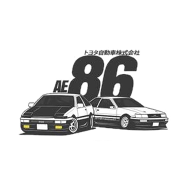 toyota trueno ae86 levin sticker by HubsTEES93