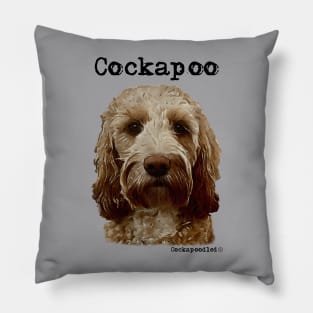 Golden Apricot Cockapoo / Spoodle and Doodle Dog Pillow